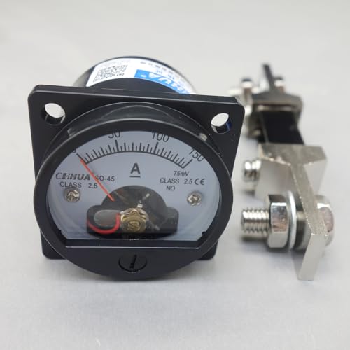 1PC NEW DC 0-150A Analog Ammeter Panel AMP Current Meter SO45 Cutout 45mm with 150A/75mv Shunt