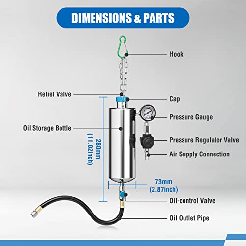 Fuel Injector Cleaner,C80 CFS Series Injector Cleaner, Automotive EFI-Fuel Injector Cleaner Machine,Non-Dismantling Fuel System Cleaner,Intake System Cleaning,TWC Converter Cleaning,1000ML 150PSI - style: C80 With Box