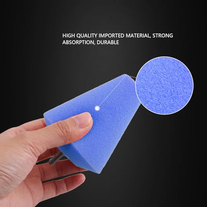 SPTA Polishing Cone, Car Wheel Hub Drill Buffing Sponge Pads Kit, Polishing Ball (Blue T80 Medium Cut Polishing Cone) - color: Blue T80 Medium Cut Polishing Cone
