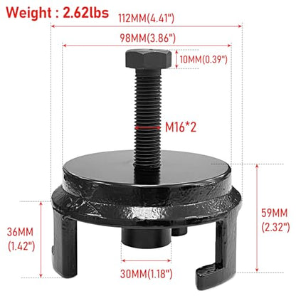 GM Harmonic Balancer Puller, 25264 LS Crank Pulley Puller for GM Chrysler Jeep Dodge, Harmonic Damper Puller Without Tapped Holes for Engine Balancer Removal/Replacement