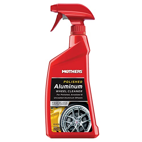 Mothers Polished Aluminum Wheel Cleaner, 24 oz. (06024) | Safely Cleans Uncoated Polished Aluminum & Anodized Wheels, Removes Brake Dust, Grease, Dirt & Grime, Easy Spray-On, Hose-Off - size: 24 Fl Oz (Pack of 1)