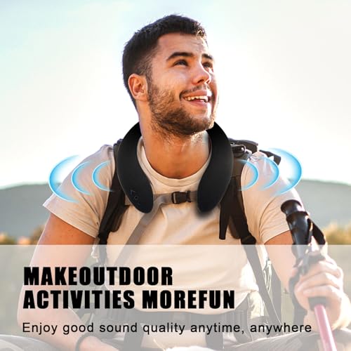 Wireless Wearable Neckband Speaker | True 3D Stereo HiFi Sound, Portable Personal Body Speakers with 24H Playtime, for Home, Office, and Outdoors