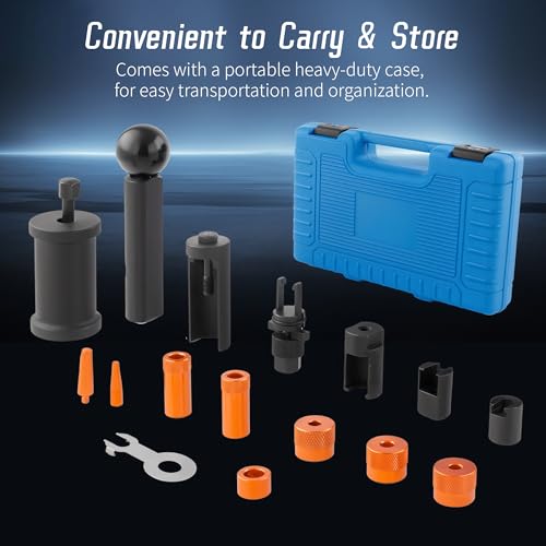 Fuel Injector Puller Removal Kit Injector Seal Installer Repair Tool, Compatible with Audi VW 1.4 1.6 1.8 2.0 2.7 3.0 3.2 3.6 V6 4.2 V8 FSI TSI