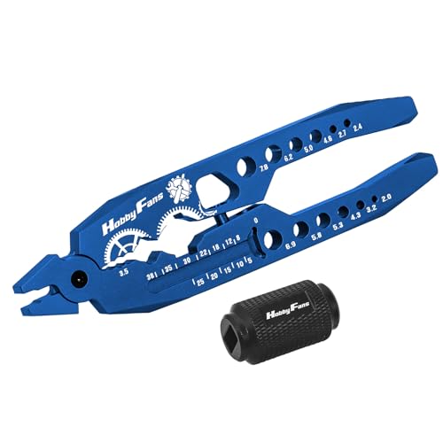 Metal Shock Absorber Pliers Rod Ball Clamp & Ball Joint Wrench Multi-Function RC Tool Combo Set for 1/8 1/10 RC Car, Blue