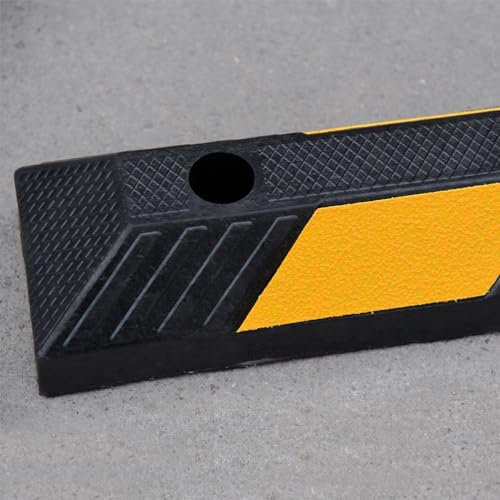 72" Heavy-Duty Rubber Parking Curb, Installation Kits Included 6-Foot Wheel Stopper for Garage, Driveway & Parking Lot Vehicles Truck Driveway Protect Cars Vans Trucks Pumpers (72" - 2Pack) - size: 72" - 2Pack