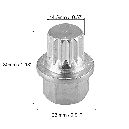 X AUTOHAUX 3/14PT Car Wheel Lock Lug Nut Anti Theft Wheel Lock Nut Screw Removal Key for VW for Audi - size: 3/14PT