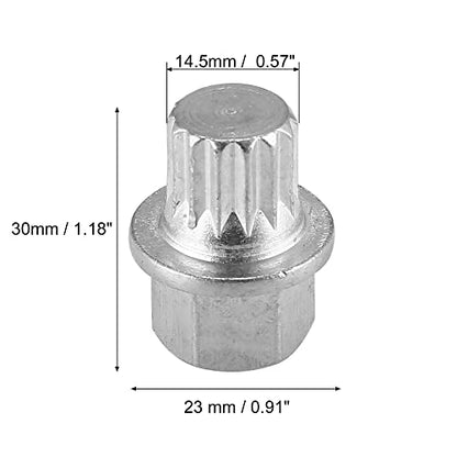 X AUTOHAUX 3/14PT Car Wheel Lock Lug Nut Anti Theft Wheel Lock Nut Screw Removal Key for VW for Audi - size: 3/14PT