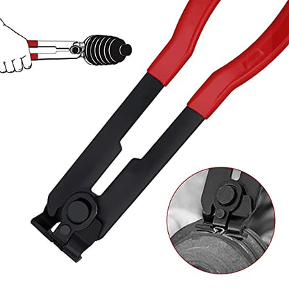 Auto/ATV CV Joint Axle Boot Clamp Pliers Tool with 24 Crimp Bands - size: CV Joint Boot Clamp Pliers Kit with 24 Crimp Bands