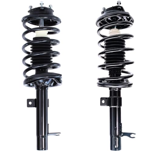 Detroit Axle - Front Struts Kit for Ford 2000-2004 Focus 2 Struts with Coil Spring 2 Lower Control Arms with Ball Joints 2001 2002 2003 Replacement Suspension Kit - size: 4CQ42852/Big Kit