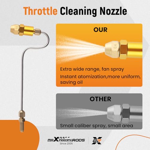 maXpeedingrods Fuel Injector Cleaner Kit, Non-dismantle Fuel Injector Cleaning Tool, Gasoline Fuel System Cleaner Tester, 800ML 140PSI Intake Valve Manifold Throttle Body Catalytic Converter Cleaner - style: 800ML
