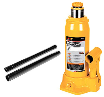 Performance Tool W1621 2-Ton (4,000 lbs.) Heavy Duty Hydraulic Bottle Jack,Yellow (Pack of 2) - size: 2-Ton (Pack of 2)