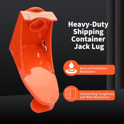 Shipping Container Jack Lug - 75000 LBS Capacity Leveling Attachment, Thick High-Carbon Steel, Easy-Grip Handle, for Sea Cans & Container Homes Booster Leveler