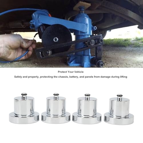 Cryfokt Jack Pucks for R1T R1S, Aluminium Alloy Lift Point Jack Adapter Floor Jack Lift Point Jack Adapter Lifting Point Pucks Jack