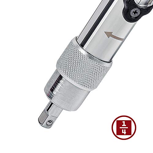 Powerbuilt 1/4 inch Drive Ratcheting T-Handle Torque Wrench, 20-100 in. lb. Range, Easy to Set and Lock in Place, for TPMS Systems and Bike Repair Assembly, Great for Carbon Fiber Handlebars - 649971 - style: T-Handle