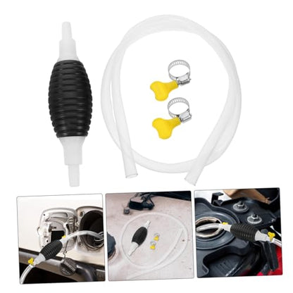 Zerodeko 1set Manual Siphon Hand Pump for Liquid Extraction Hose Kit Self-Priming Pump for Home Use and Automotive Applications