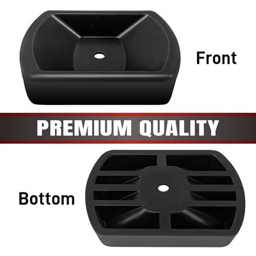 HOXWELL Rubber Wheel Dock for Trailer Tongue Jack, Suit for 8"-10" Castor, Heavy Duty Wheel Dock for Cargo Camper RV Boat Roller Stopper, Caster Chock Easy to Store and Transport, Black(1 Pack)