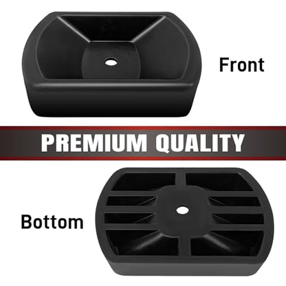 HOXWELL Rubber Wheel Dock for Trailer Tongue Jack, Suit for 8"-10" Castor, Heavy Duty Wheel Dock for Cargo Camper RV Boat Roller Stopper, Caster Chock Easy to Store and Transport, Black(1 Pack)