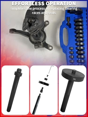 52-in-1 Custom Bushing Driver Set 18mm - 65mm Transmission Wheel Axle Bearing Race Seal Installer Bushing Press Kit Custom Bearing Race and Seal Driver Set