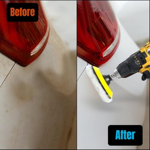 LINE10 Tools Glass Epoxy Resin Plastics Sanding Polishing Kit for Drill or Orbital Sander Polisher or Angle Grinder with Hook and Loop Backing Plate Wool Felt Buffing Pads Green Film Wet Dry Sandpaper