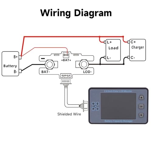 1Pack Watt Meter Digital Multimeter,DC 8-100V 100A Battery Monitor 12V 24V 36V 48V 60V Volt Amp Meter,2.4 Inch Big Color Screen LCD Display Voltmeter Multimeter Solar Battery Tester with Manual