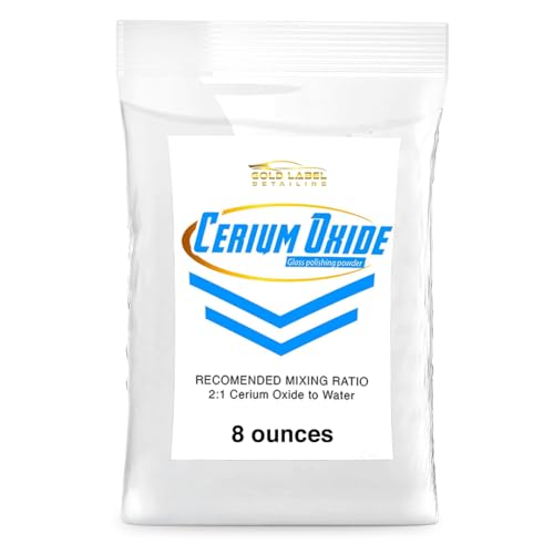Optical Grade Cerium Oxide 8oz Glass Repair Powder | Glass Window and Windshield Repair | Optical Grade, for use with Camera, Scope, Binocular Lens | Remove Scratches and Scuffs (8oz) - style: 8oz