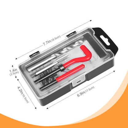15 Pcs Helicoil Thread Repair Kit, Helicoil Metric Thread Repair Insert Kit with HSS Drill Bits, Universal Car Accessories for Damaged Thread Repairing (M14*1.5)