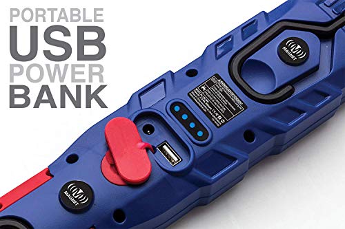Clore Automotive Light-N-Carry LNC1841 Industrial Grade Rechargeable Work Light with Magnetic Base, Hanging Hooks, and USB Charging Output- 800 Lumen - style: 800 Lumen