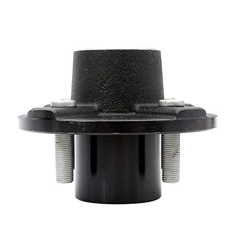 Pair Trailer Hub Assembly Kit,4-Bolt on 4" Circle,Fit 2,000 lbs axles,Includes (2) 1" Straight Spindle and Bearings - size: GL4854C*2