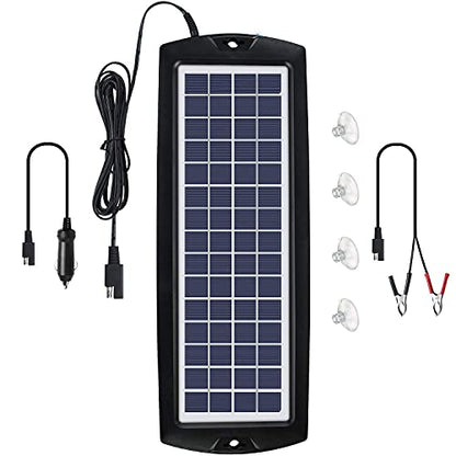 Sunway Solar Solar Car Battery Trickle Charger & Maintainer 12V Solar Panel Power Kit Portable for Car Automotive RV Marine Boat Motorcycle Truck Trailer Tractor Powersports Snowmobile Farm Equipment - size: 4W