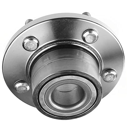 Detroit Axle - Rear Left or Right Wheel Hub and Bearing Assembly Replacement for 2001-2006 Hyundai Santa Fe FWD 5 Lug W/o ABS 2pcs - style: 512197 x2/Pair