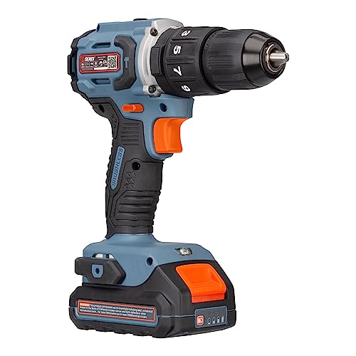 SENIX X2 20 Volt Max* 2-Piece Cordless Power Tool Kit with Battery Powered 1/2-Inch Hammer Drill Driver and 1/4-Inch Impact Driver, Includes Soft Bag, 2 2.0 Ah Batteries & Charger (S2K2B2-02) - style: Hammer Drill Driver and Impact Driver