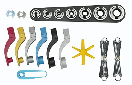 OTC 6554 Fuel and AC Line Disconnect Set | Includes Spring Lock, Scissors, and Clip-On Style Disconnect Tools; Set Covers a Range of 3/8" to 7/8" Diameter Lines