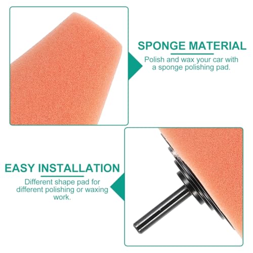 SUPVOX Car Hub Polishing Disc Set 6 Pieces 3-Inch Sponge Buffing Pads for Automotive Waxing Polishing Sealing Compatible with Drill for Car Detailing