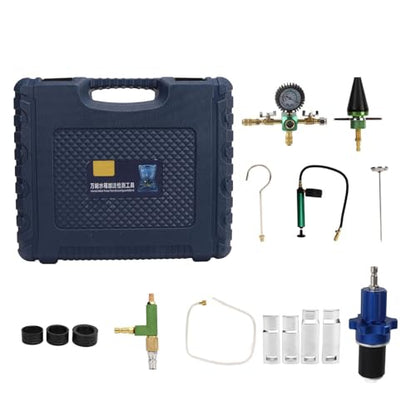 Coolant System Vacuum Refill Kit – Radiator Pressure Leak Tester with Antifreeze Filler Tool for Most Vehicles, 15-Piece Automotive Cooling System Test and Fill Set