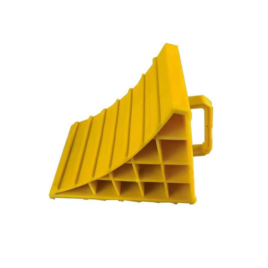 Wheel Chocks with Handles Set- Non-Slip Ramp Access Ramps, Saver Brake Stoppers Ridged Wedges for Cars Caravan Horsebox Motorhome(1pcs,25 * 15 * 17.5cm) - color: 1pcs, size: 25*15*17.5cm