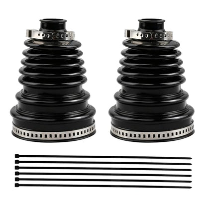 2PCS CV Boot Repair Kit, Silicone CV Axle Boot Repair Kit Includes 4 Stainless Steel CVs Boots Clamp & 6 Cable Ties, One-piece Design Tie Rod Boots Fits Shaft Size 18mm-34mm