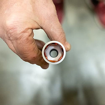 OEMTOOLS 25567 21MM Lug Nut Socket, 21 mm Socket 1/2 Drive for Wheel Service, Non-Marring Sleeve, Thin Wall, CR-MO Steel for Impact Tools, 400 Ft-Lb Max Torque - size: 21mm (1 Piece)