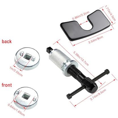 Car Brake Piston Wind Back Tool, Auto Rear Brake Pad Wind Back Tool, Brake Caliper Wind Back Tool for Replacement of Rear Brake Pad