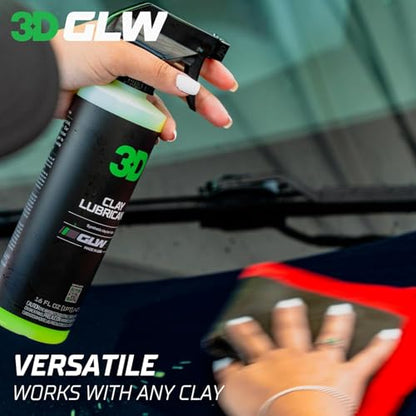 3D Clay Lubricant 1 Gallon – Professional Grade Clay Bar Detailing – Smooth Glide, Scratch-Free Formula for Clay Bar, Pad & Towel – Removes Contaminants, Safe for All Paint – Made in USA - size: 128 Oz