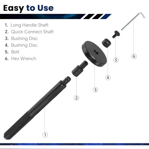 ATPEAM 52 in 1 Custom Bushing Driver Set Bush Removal Puller Bearing Press Tool Kit Bearing Race and Seal Driver Set Transmission Wheel Axle Bushing Press Kit