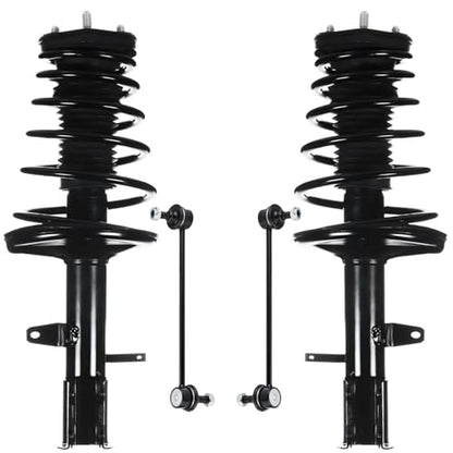 Detroit Axle - 4WD Rear 4pc Struts Sway Bars for 2009-2012 Toyota Venza | 2 Struts & Coil Spring 2 Sway Bars 2010 2011 Replacement Suspension Kit Struts Shocks - size: 4QS47214/ sway kit