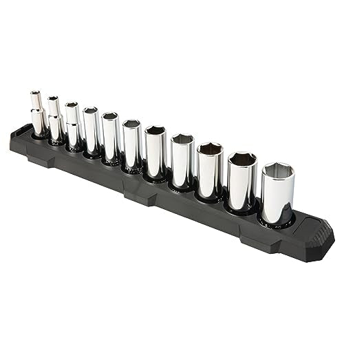 CRAFTSMAN Socket Set, SAE, 3/8" Drive, 6 Pt., 11Piece (CMMT12044) - size: 3/8" in, style: SAE