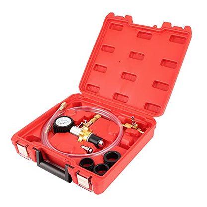 Car Radiator Coolant Refill Purging Kit, Vacuum Cooling System Tool for Fast Leak Test and Air Removal, Includes Stainless Steel Fast Connector for Quick Coolant