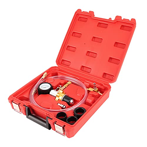 Car Radiator Coolant Refill Kit | Vacuum Cooling System Purging Tool for Fast Refill/Leak Test | 7 - Piece Stainless Steel Kit with Universal Connector