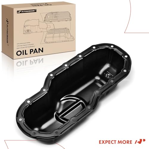 A-Premium Lower Engine Oil Pan Sump with Drain Plug Compatible with Toyota Land Cruiser 2008-2014, Sequoia 2008-2014, Tundra 2007-2014, Lexus LX570 2008-2014, V8 5.7L Only, Replaces 12102-38010
