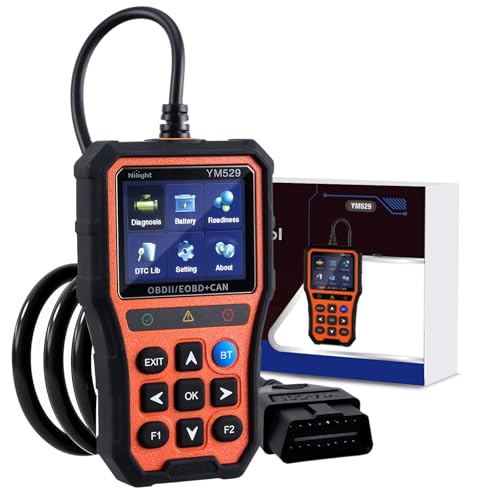 Nilight YM529 Smart Wireless OBD2 Scanner with Wireless Update - Professional Car Diagnostic Tool with 2.8" IPS Screen - Auto Code Reader for Check Engine Light & Wireless Update, 1996-2026 Vehicles - color: A