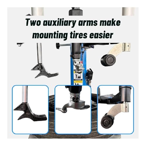 ME-T530Z 2.0HP Tire Changer with Bead Blaster Double Assist Arm & ME-B600 Wheel Balancer Machine Combo - color: Blue530+600