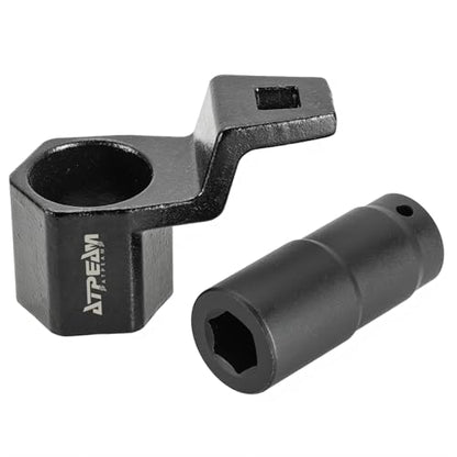 ATPEAM Crank Arm Removal Tool Crank Arm Tool for 1/2" Drive for Honda and Acura Engines (19mm Socket & 50mm Pulley Wrench) - size: 19mm Socket & 50mm Pulley Wrench