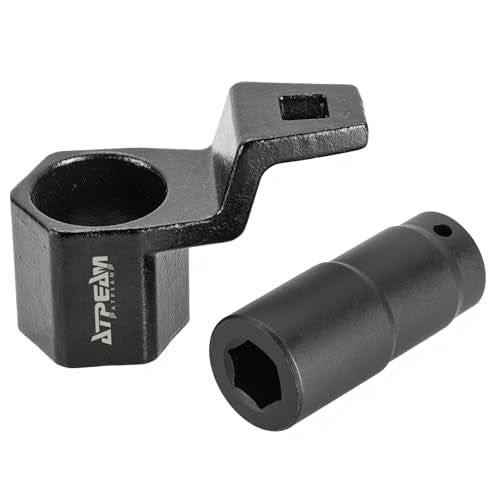 ATPEAM Crank Arm Removal Tool Crank Arm Tool for 1/2" Drive for Honda and Acura Engines (19mm Socket & 50mm Pulley Wrench) - size: 19mm Socket & 50mm Pulley Wrench