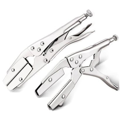 10 Inch Hose Pinch Off Pliers Set, Adjustable Hose Clamp, Heavy duty Radiator Hose Clamp, Parallel Automotive Clamp Hose Pliers for Fuel Line, Coolant, Vacuum Lines, 2 Pack
